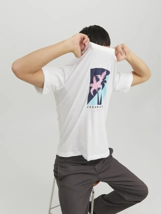 JORTULUM LOGO TEE SS CREW NECK LN bright white - XL 2