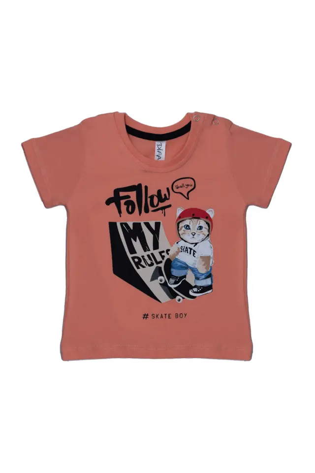 T-Shirt Baby Follow My Rules Πορτοκαλί
