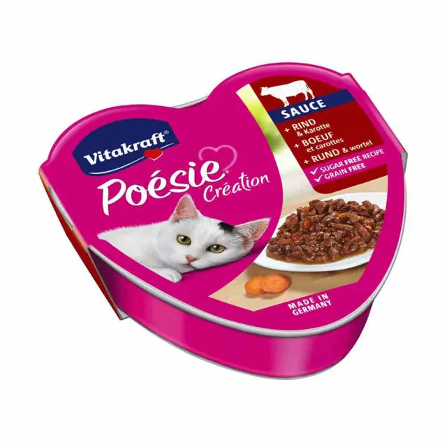 Vitakraft Poesie Creation Βοδινό Και Καρότο Σε Σάλτσα 85gr Μονόχρωμο