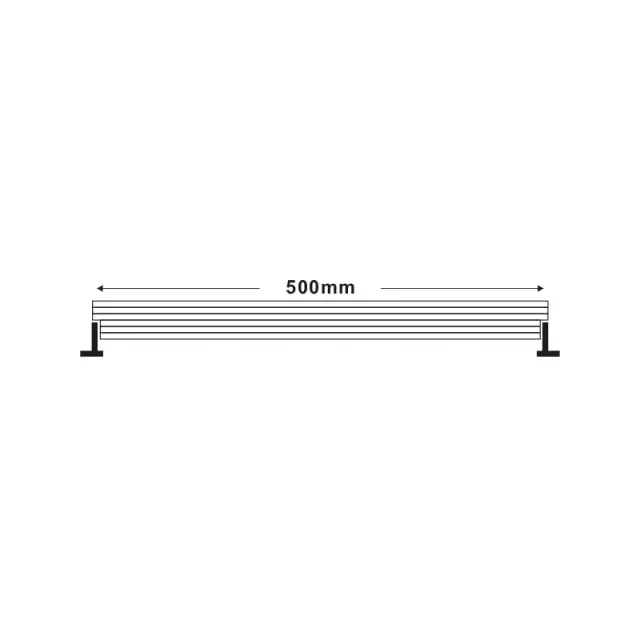 LED ΓΡΑΜΜΙΚΟΣ ΠΡΟΒΟΛΕΑΣ ΓΚΡΙ 0,5m 18W 4000K 1530LM 15°x60° IP66 3 YEARS / NOC1840 2