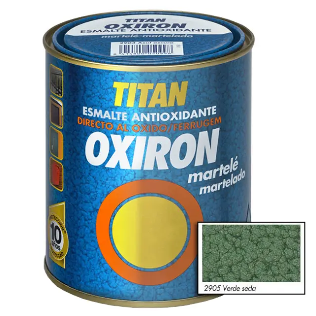 Χρώμα Αντισκωριακό Σφυρηλατό TITAN OXIRON MARTELE VERDE SEDA 750ml