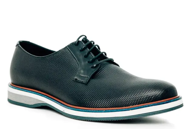 Fentini Ανδρικό Δερμάτινο Derby Shoes – Μαύρο (0014-2187-Gel1-2181) - 41 2