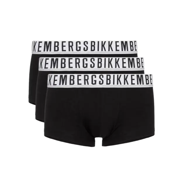 Bikkembergs Ανδρικό Boxer Essential Stretch Cotton - Τριπλό Πακέτο, Χρώμα Μαύρο