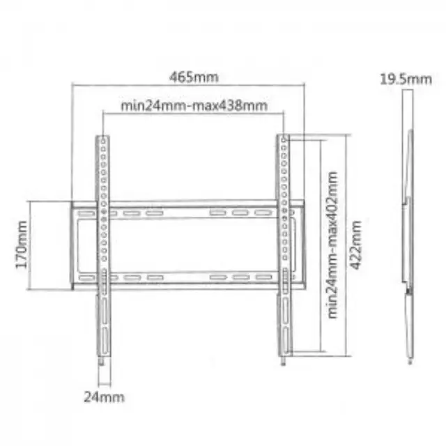 Επιτοίχια βάση στήριξης για τηλεοράσεις LED/LCD/Plasma από 32\" έως 60\". 3