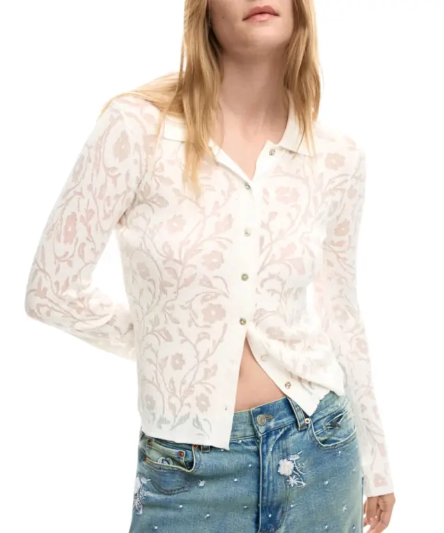 Desigual - Γυναικείο Παντελόνι Τζιν Shine Balloon Relaxed Fit 26SWDD36-5053 Μπλε Ανοιχτό 3