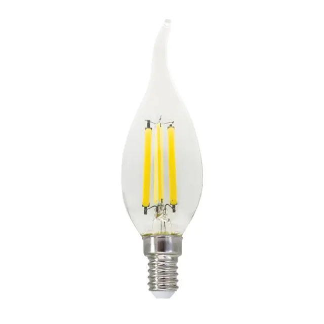 FILAMENT LED C35 6W TIP 4000K 230V AC 770LM RA80 30000HRS 360° 1xE14 / FLAM6NWTIP