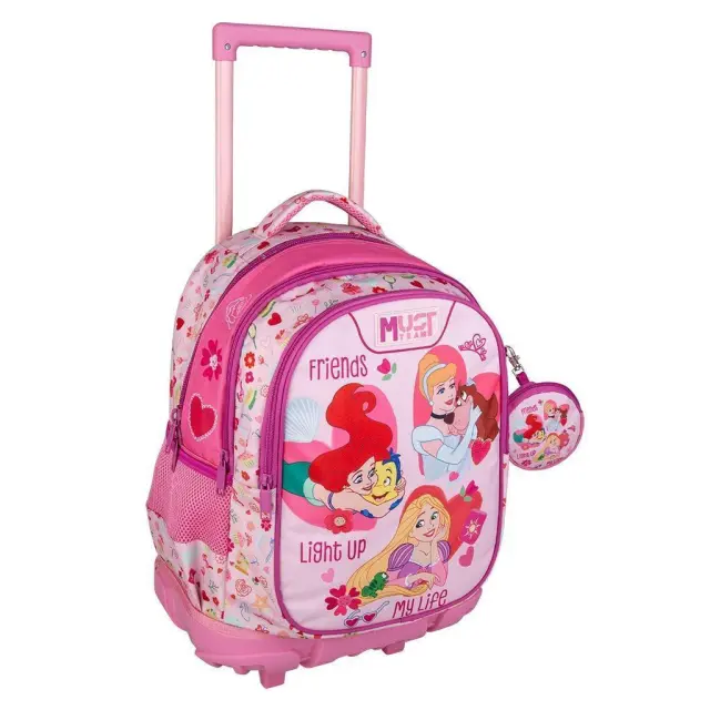 Τσάντα Τρόλεϊ με 3 Θήκες Disney Princess Friends Light Up / 565040 (Must)