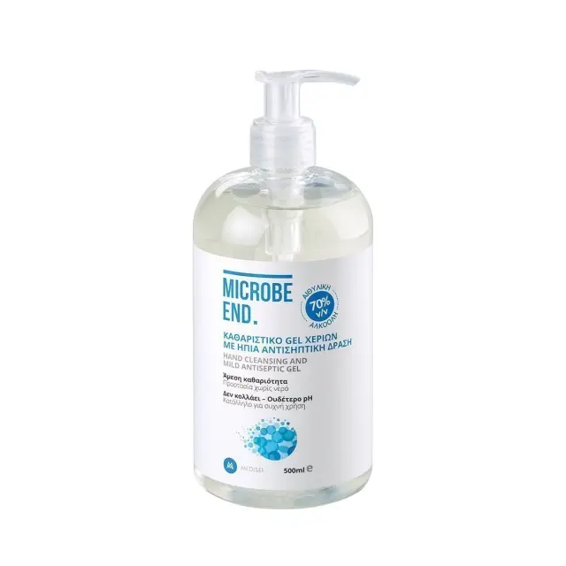 Medisei Microbe End Ήπιο Αντισηπτικό Gel Χεριών 500ml