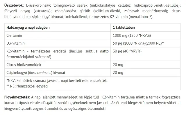 Natur Tanya Organic C+D+K 2
