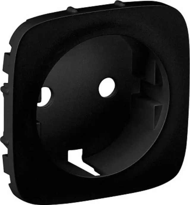 Cover plate Valena Allure - 2P+E socket - German standard - black