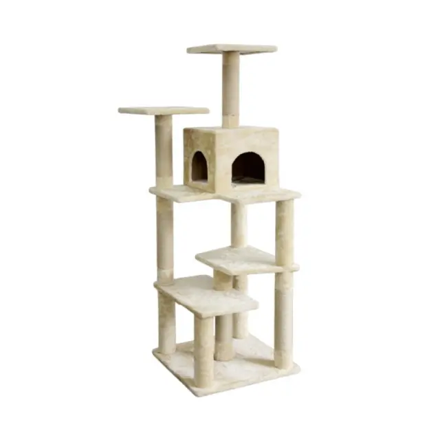 Pawise Γατόδεντρο Cat Tree with Cave (65x55x162,5 cm) 162.5x65x55cm Μονόχρωμο