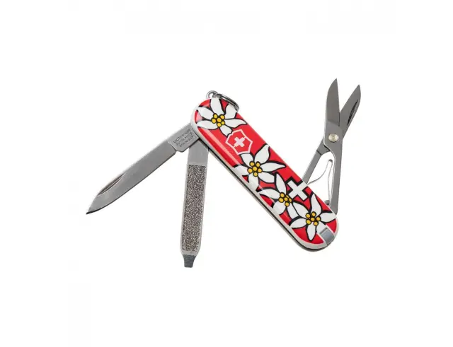 Ελβετικός Σουγιάς Victorinox Classic SD Printed με 7 λειτουργίες και μήκος 5.8cm - Edelweiss0.6223.840 2