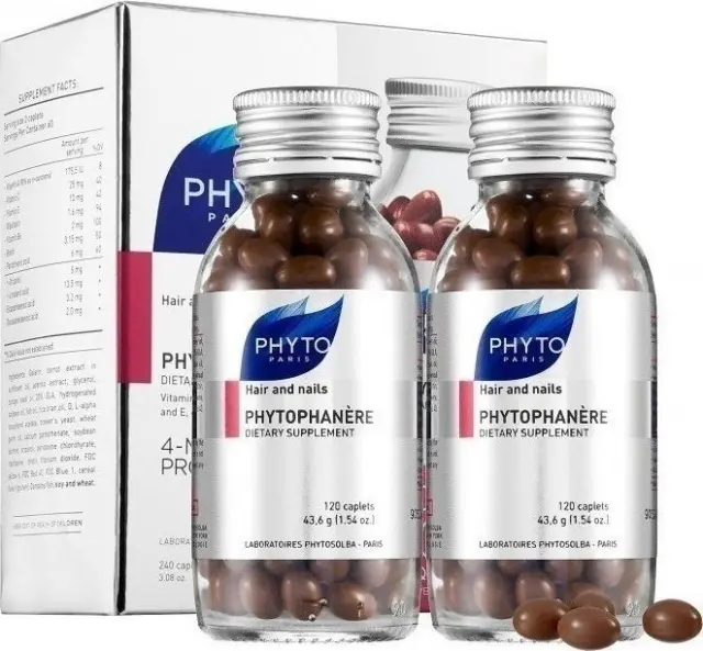 2 x Phyto Phytophanere ΠΡΟΣΦΟΡΑ 1+1 Συμπλήρωμα Διατροφής για την ενδυνάμωση Μαλλιών & Νυχιών, 2 x 120 caps 2