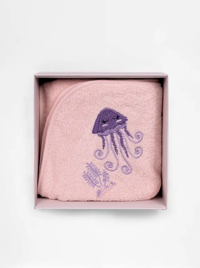 Fluffy Κεντητή Κάπα Pink 75x75 Sunshine 2