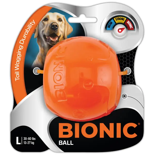 Bionic - BIONIC Ball - Bright Orange - Large 8.2 cm - Pet Supplies