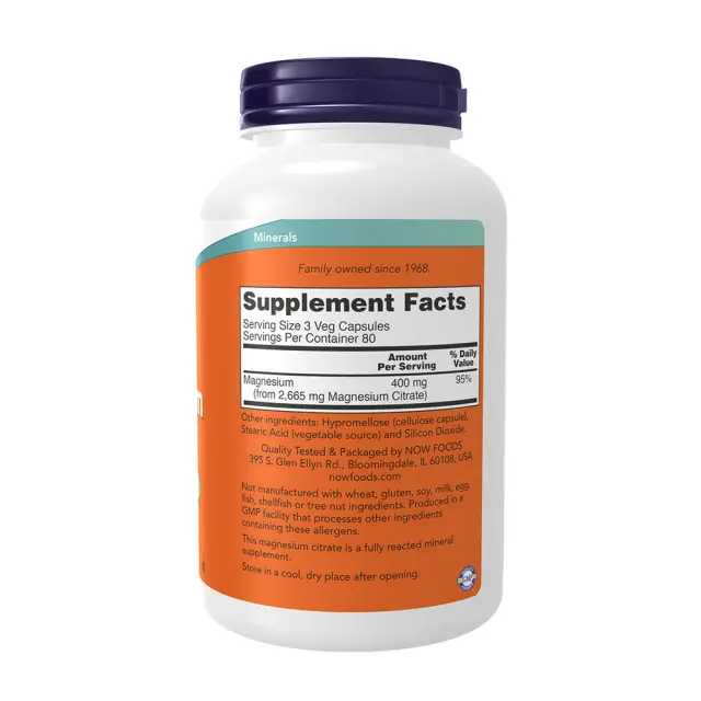Now Foods Magnesium Citrate 240 Capsules 2