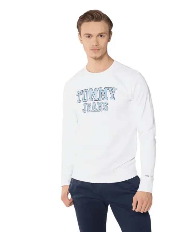 Tommy Hilfiger - Ανδρικό Φούτερ Regular Fit DM0DM16366-YBR Λευκό - 2XL 3