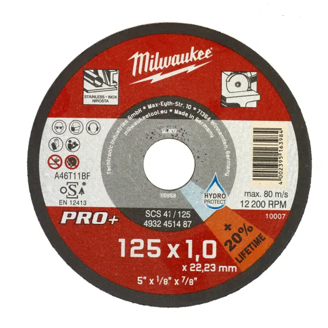 Milwaukee 4932451487 - Δίσκος Κοπής INOX CD PRO+ 125x1mm MW
