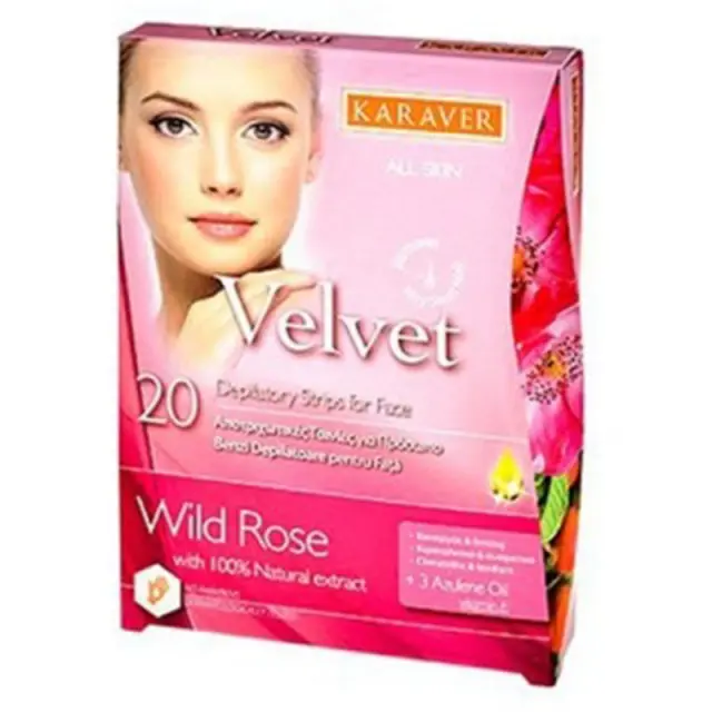 Karaver Αποτριχωτικές Ταινίες Προσώπου Velvet Face With Wild Rose 20τμχ