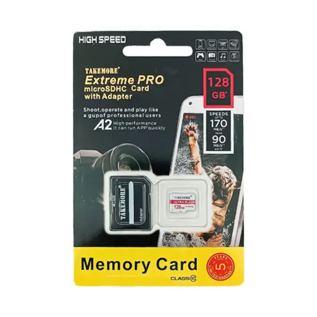 Takemore Κάρτα Μνήμης Micro SD 128GB (Read 170 MB/s , Write 90 MB/s)