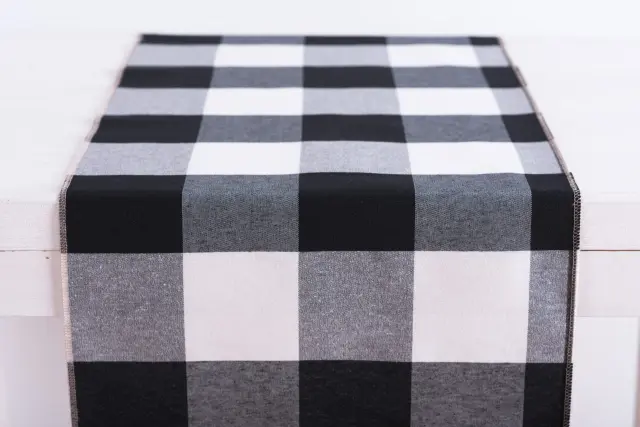 Beauty Home ΡΑΝΝΕΡ ΜΕΓΑΛΟ ΚΑΡΩ ΑΣΠΡΟΜΑΥΡΟ 32 cm x 1,5 m