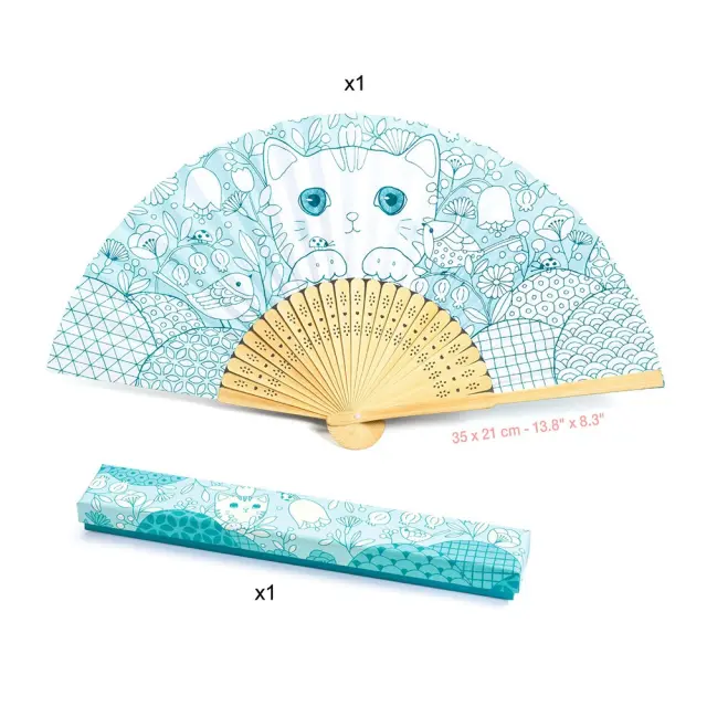 Djeco DIY Φτιάχνω & Χρωματίζω Βεντάλια και Θήκη Γατούλα (6+ ετών) 07949 3