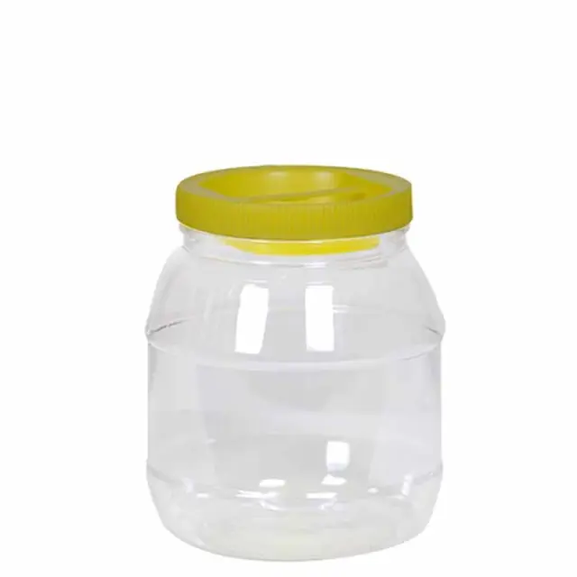 Βάζο PET Με Πώμα Κίτρινο 2lt Φ.11cm