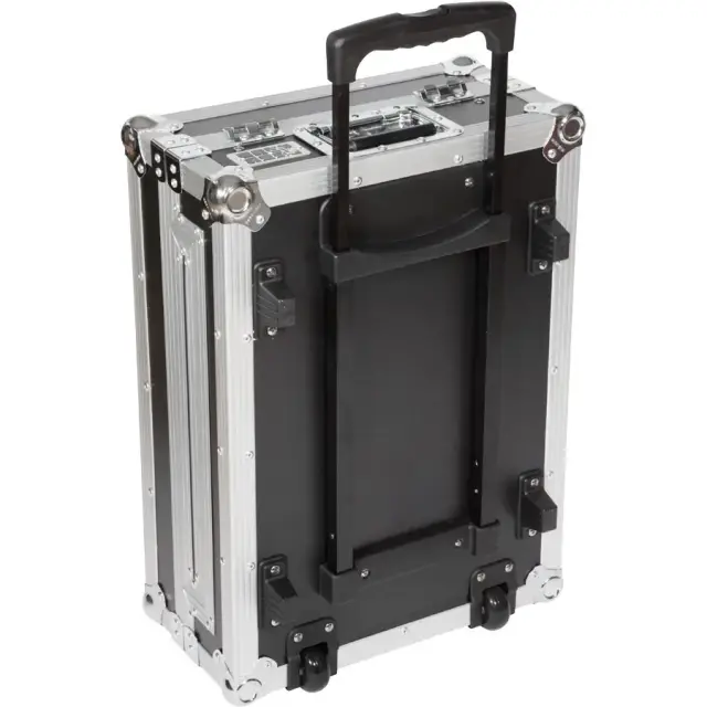 WALKASSE WMC-PRO4 Flight Case Midi Controller Pioneer® DDJ-FLX4/ DDJ-400Silver (Laptop Stand, Trolley Wheels) 2