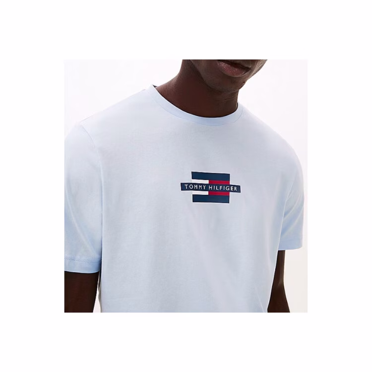 Tommy Hilfiger Ανδρικό Ανοιχτό Μπλέ T-Shirt Ανοιχτό Μπλε 2