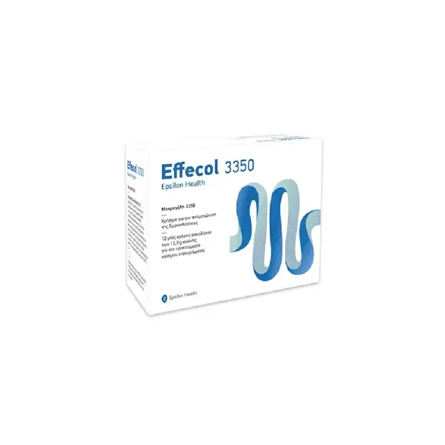 Epsilon Health Effecol 3350 Οσμωτικό Υπακτικό για την Αντιμετώπιση της Περιστασιακής & Χρόνιας Δυσκοιλιότητας, 12 sachets x 13.3gr