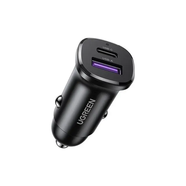 Ugreen Φορτιστής Αυτοκινήτου EC305 USB-C & USB 30W Black (25845)
