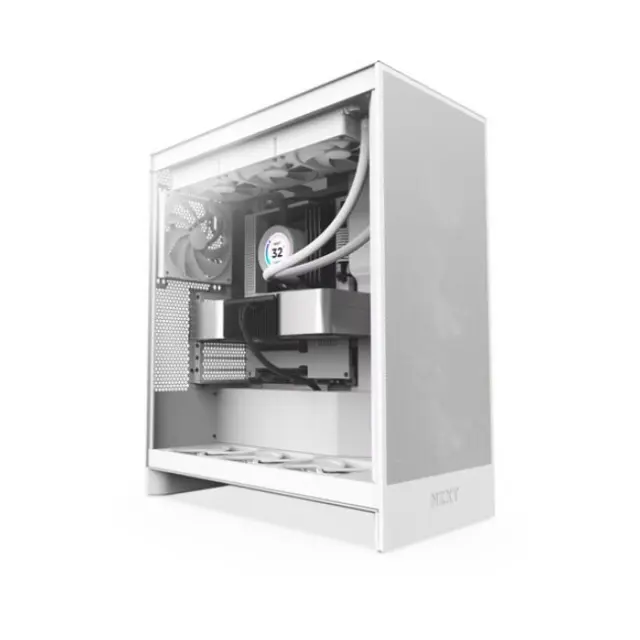 NZXT PC Case H7 Flow (2024) ATX Midi Tower White (CM-H72FW-01)