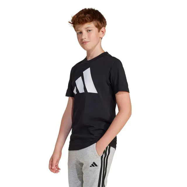 adidas Sportswear Boy's Big Logo 160 Tee Μαύρο - Άσπρο JC9660 (adidas Sportswear) - 128