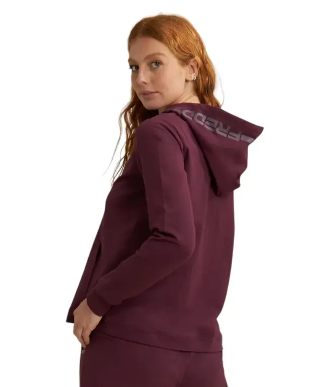 Freddy - Γυναικεία Ζακέτα Φούτερ Zip Rounded Waistband F25WCRS3-K92 Μπορντό - S 2