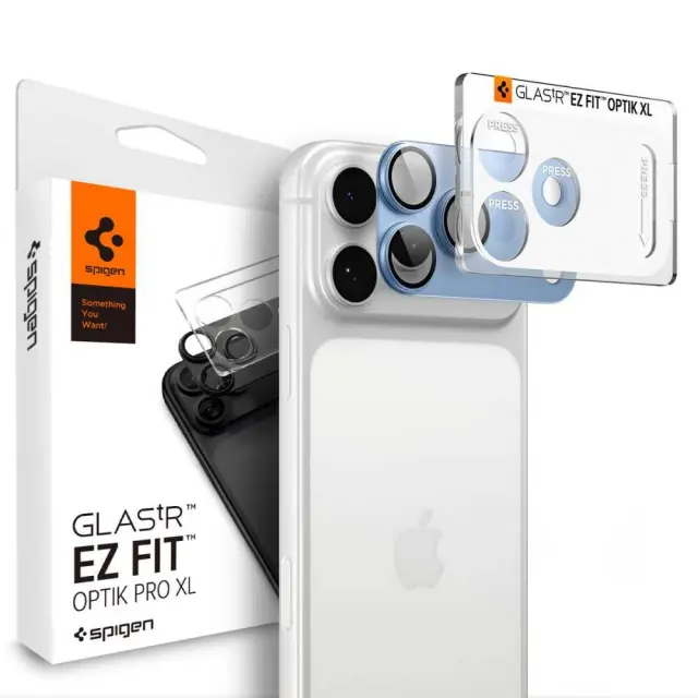 Spigen Optik Pro XL Glas.tR EZ Fit Camera Protector iPhone 18 Pro Γαλάζιο