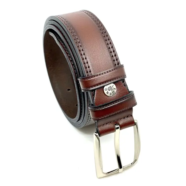 Καφέ Δερμάτινη Ζώνη Full Grain 3,5 cm 3