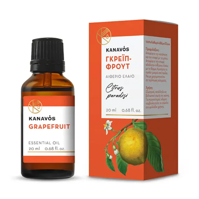 Kanavos | Essential Oil Grapefruit Αιθέριο Έλαιο Γκρέιπφρουτ | 20ml
