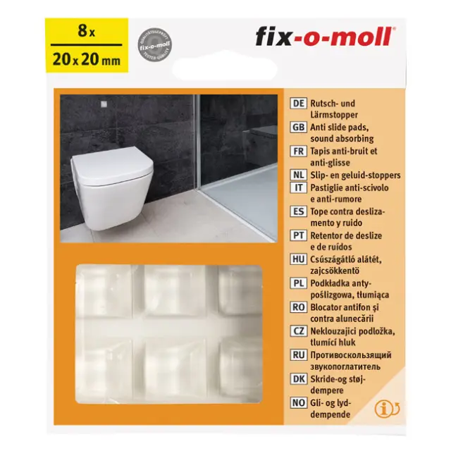 Αντιολισθητικά Διάφανα 20x20mm 8Τμχ 2