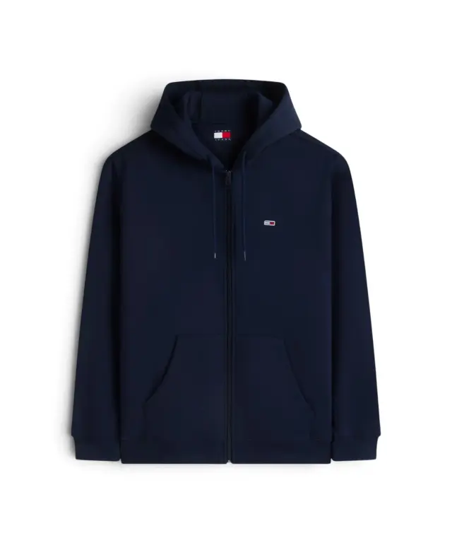 Tommy Hilfiger - Ανδρική Ζακέτα με Φερμουάρ και Κουκούλα Regular Fit DM0DM20743-C1G Μπλε Ναυτικό