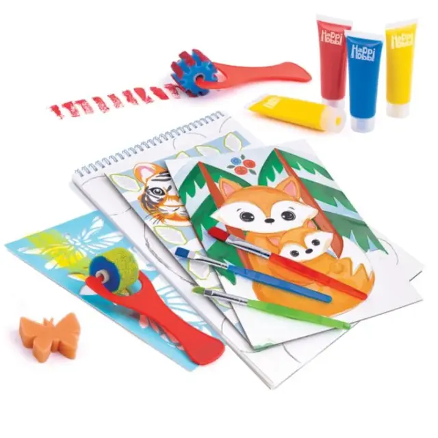 HappiHobbi Εργαστήριο Ζωγραφικής Junior Χρώματα Νερομπογιάς Για 4+ Χρονών 2