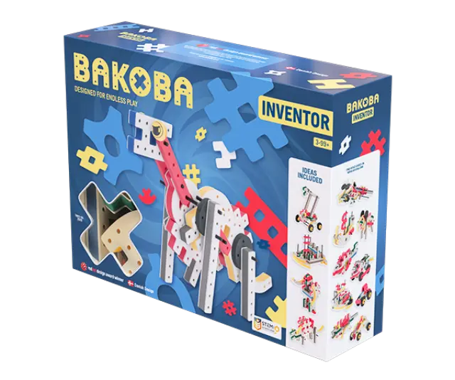 Bakoba Inventor Set 65τεμ – Μαλακό STEM Παιχνίδι Κατασκευών για Παιδιά