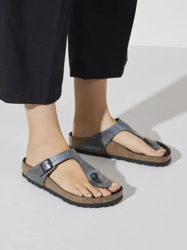 Birkenstock Σαγιονάρες Γυναικείο Microfiber Μαύρο BIR/GIZEH VEGAN 1021232 BLACK - 36 2