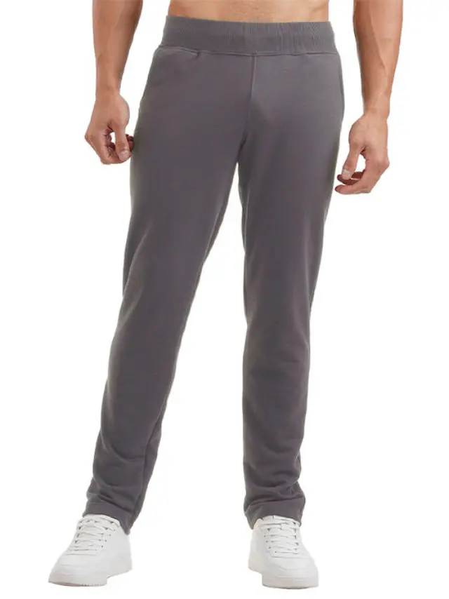 MEN'S F TERRY OPEN HEM PANTS 50017-PENCILGREY - XL