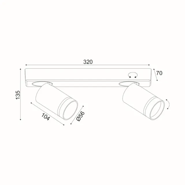 ΕΠΙΤΟΙΧΟ Φ/Σ 2XGU10 DIVINO ΛΕΥΚΟ ΑΛΟΥΜΙΝΙΟ IP20 32X7X13,5CM / RA3632SWH 2