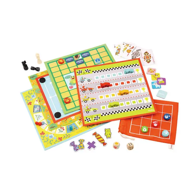TOOKY TOY - Tooky Toy TL415 18 in 1 Classic games - 233 pcs - 6970090040818