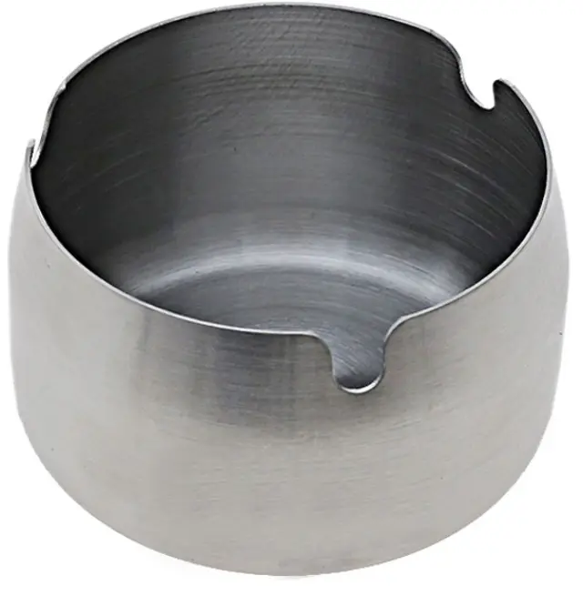 Μεταλλικό Τασάκι Round Ashtray Silver Matt - Small 7,5cm