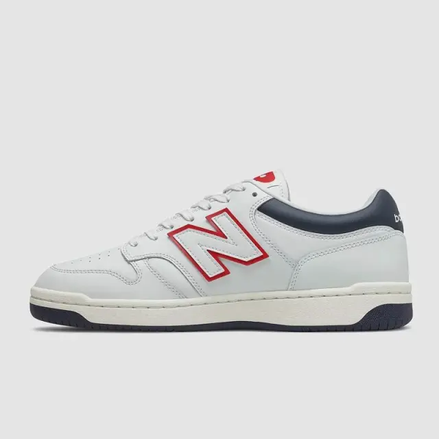 Δερμάτινο Sneaker New Balance 480 BB480LWG Άσπρο Κόκκινο - 37.5 2