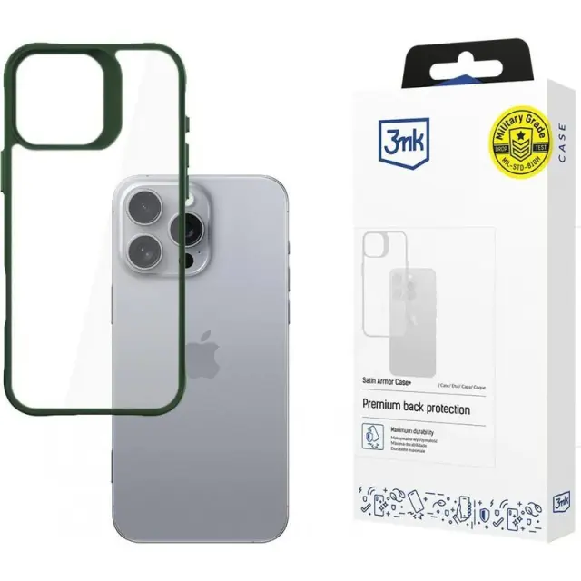 3mk® Satin Armor Case+ Back Cover για iPhone 16 Pro Max- Green