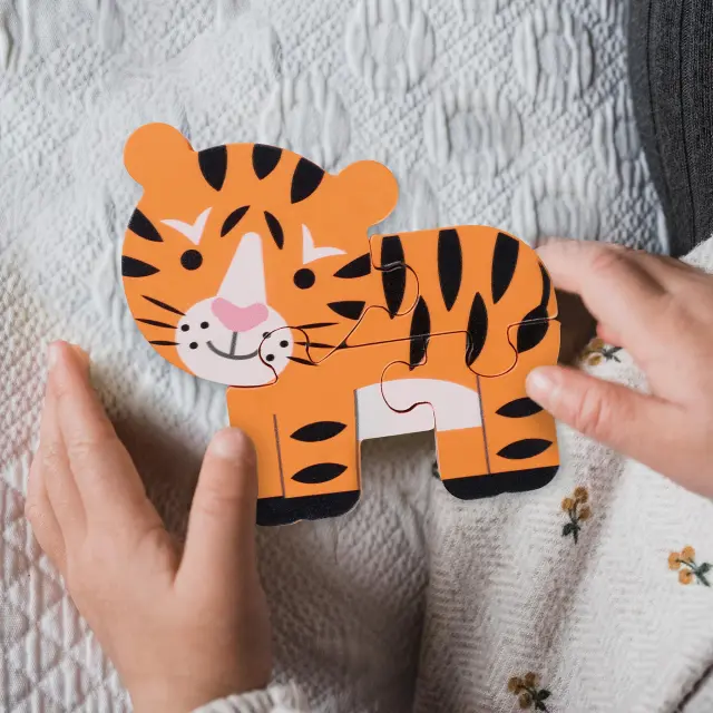 Μικρό Παζλ Τιγράκι Animals Orange Tree Toys 2