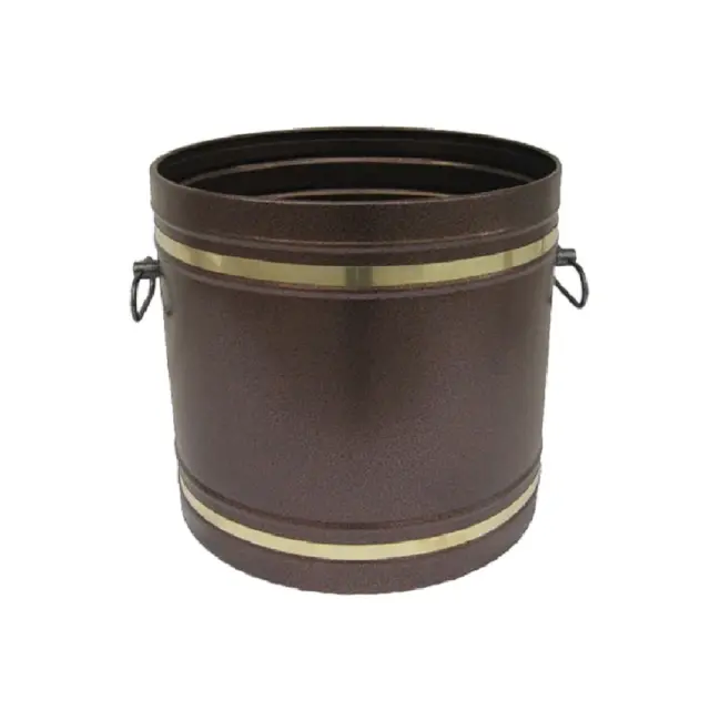 Μεταλλικό Καλάθι Αποθήκευσης Ξύλων Φ38 x Y33cm Σκουριά-Rust / 600R